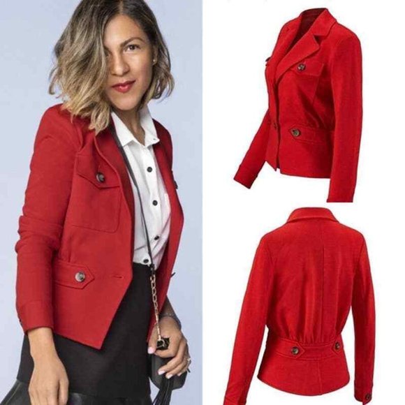 Cabi The Little Red Jacket - Style #3374 Size 6 - Picture 1 of 15